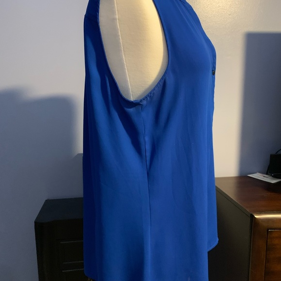 EUC Adrianna Papell Sleeveless Cobalt Blue Size Large - Picture 2 of 8